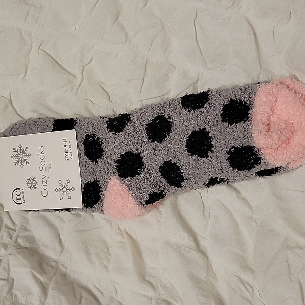 Gray Fuzzy Socks